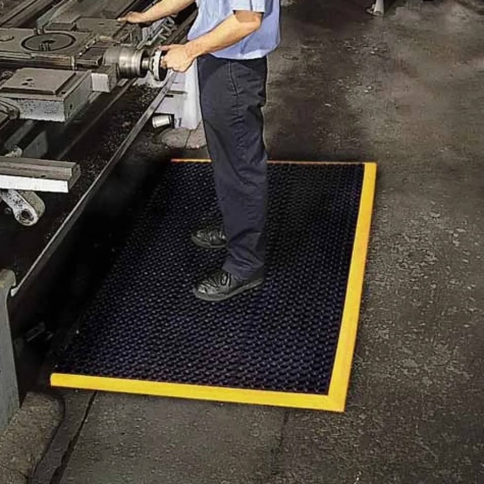 Safety Stance 3-Side Rubber Anti-Fatigue Mat 7/8 x 38x64 Inch
