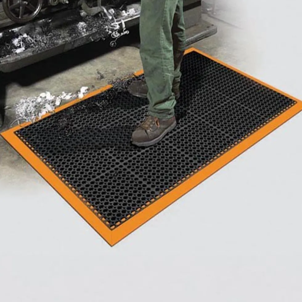 Safety TruTread Perforated Fatigue Mat 4-Sided 40x124 Inches