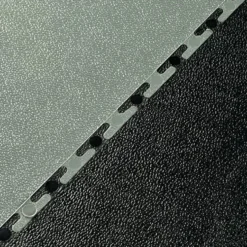 Smooth Top PVC Interlocking Black Ever 1/4 Inch x 19.625x19.625 Inches Tile