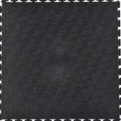 Smooth Top PVC Interlocking Black Ever 1/4 Inch x 19.625x19.625 Inches Tile