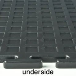 Smooth Top PVC Interlocking Black Ever 1/4 Inch x 19.625x19.625 Inches Tile