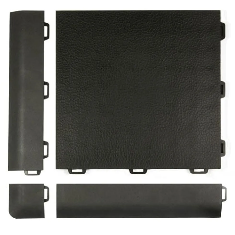 StayLock Tile Orange Peel Black 9/16 Inch x 1x1 Ft.