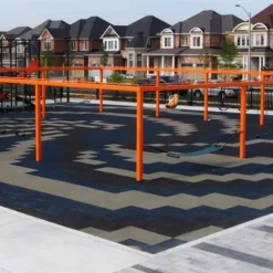 Sterling Playground Tile Black 3.25 Inch x 2x2 Ft.