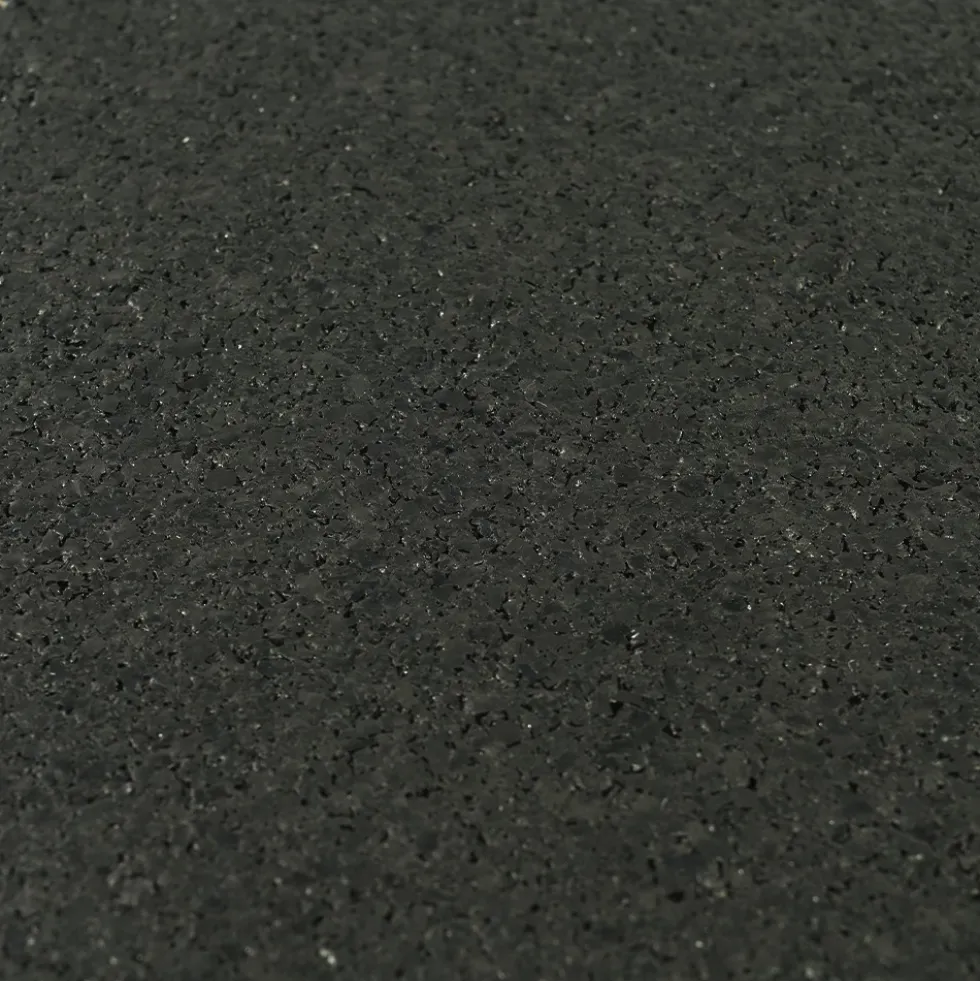 Straight Edge Rubber Tile Black 1/2 Inch 2x2 Ft. Pacific
