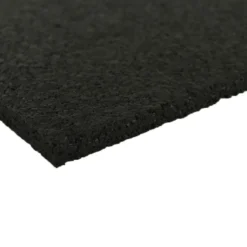 Straight Edge Rubber Tile Black 1/4 Inch x 2x2 Ft. Pacific