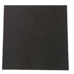 Straight Edge Rubber Tile Black 1/4 Inch x 2x2 Ft. Pacific
