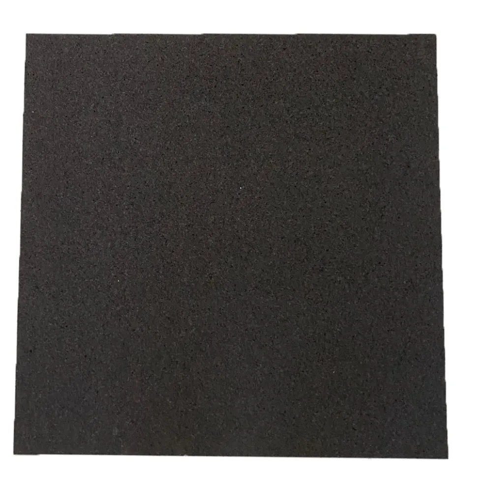 Straight Edge Rubber Tile Black 8 mm x 2x2 Ft. Pacific