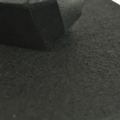 Straight Edge Rubber Tile Black 3/8 Inch x 2x2 Ft. Pacific
