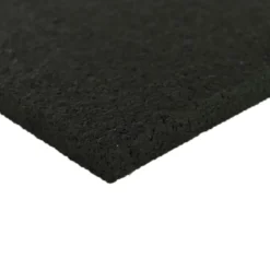Straight Edge Rubber Tile Black 3/8 Inch x 2x2 Ft. Pacific