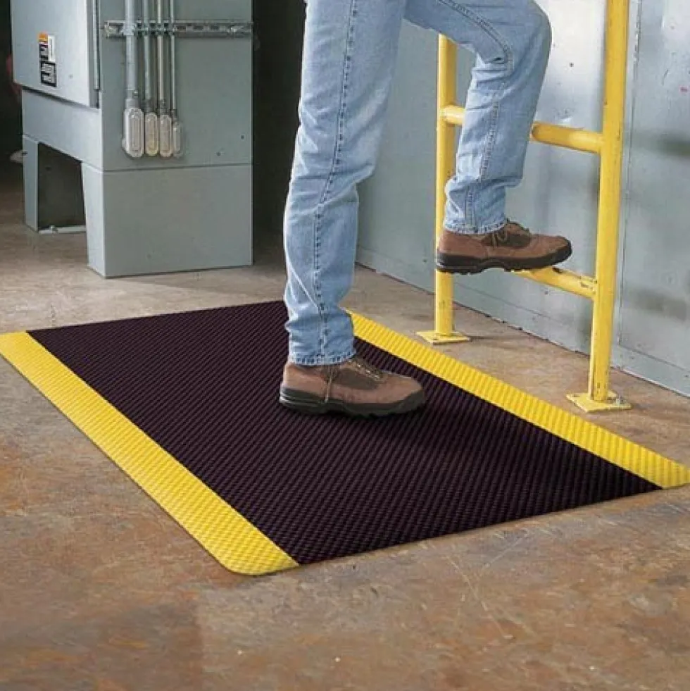 Supreme Sliptech Anti-Fatigue Mat Black/Yellow 3x5 feet