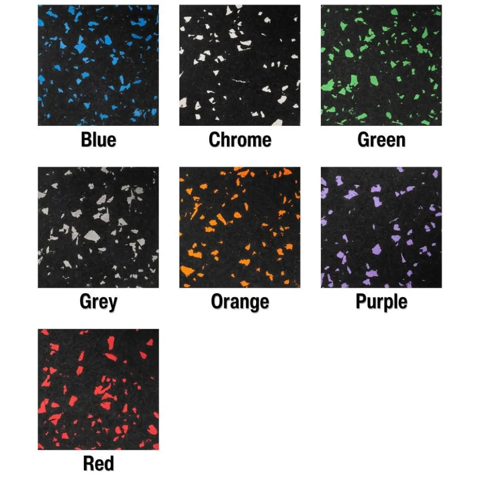 Survivor Rubber Tile Interlocking Big Chip 20% Color 1/4 Inch x 2x2 Ft.