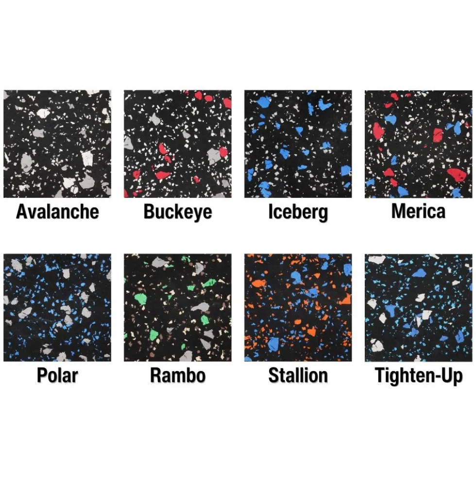 Survivor Rubber Tile Interlocking Biggie Smallz 20% Color 3/8 Inch x 2x2 Ft.