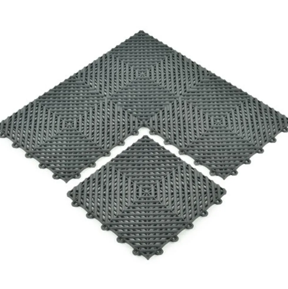 TurboTile Perforated Garage Floor Tile 5/8 Inch x 1x1 Ft.