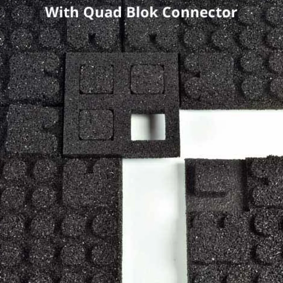 UltraTile Rubber Weight Floor Premium Colors 1 Inch x 2x2 Ft. with Quad Blok