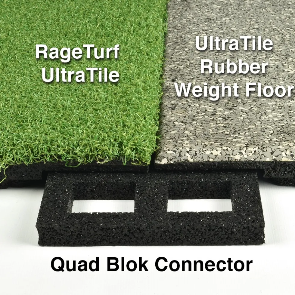 UltraTile Rubber Weight Floor Premium Colors 1 Inch x 2x2 Ft. with Quad Blok