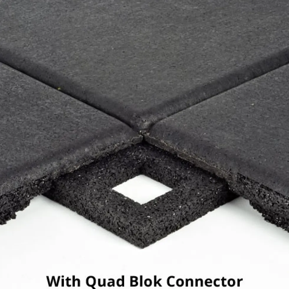 UltraTile Rubber Weight Floor Standard Colors 1 Inch x 2x2 Ft. with Quad Blok