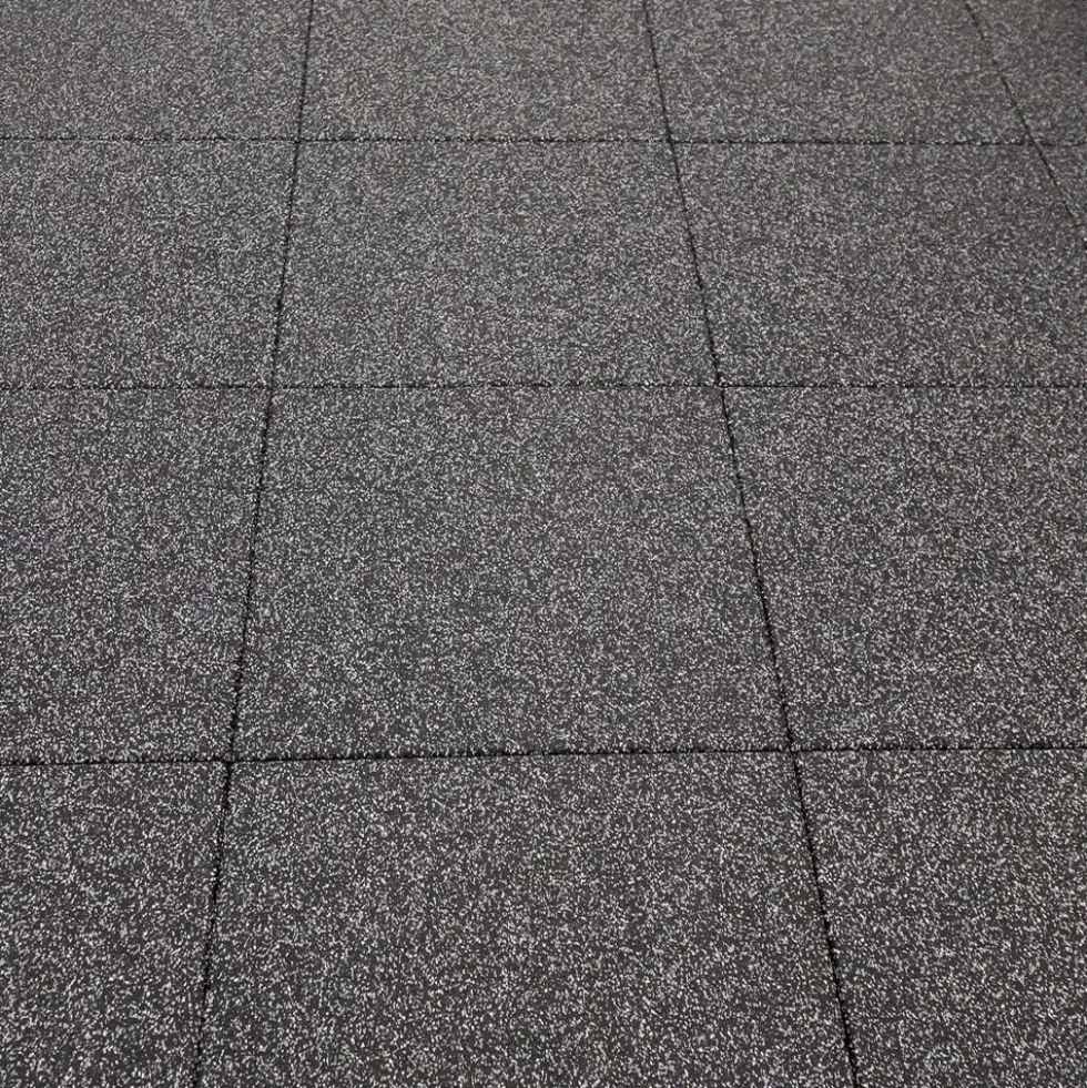UltraTile Rubber Weight Floor Team Colors 1 Inch x 2x2 Ft. with Quad Blok
