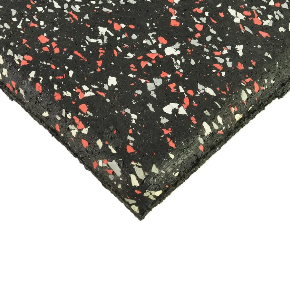 UltraTile Rubber Weight Floor Team Colors 1 Inch x 2x2 Ft. with Quad Blok