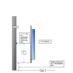 Wall Pad Impact Fire Rated 2 Inch x 2x5 Ft. WB Z-Clip