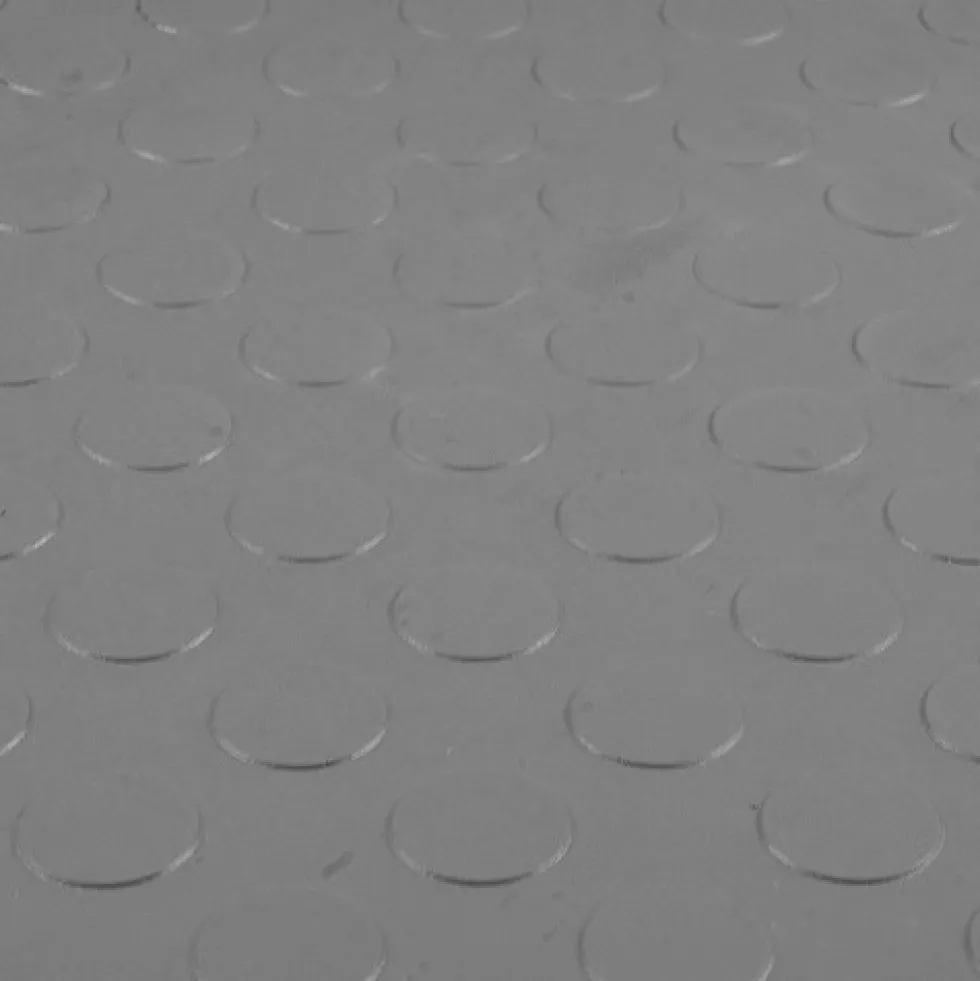 Warehouse Floor Coin PVC Tile Gray 1/4 Inch x 19.625x19.625 Inches
