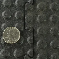 Washbay Button Top Rubber Mats 1/2 Inch 12x12 Ft Kit