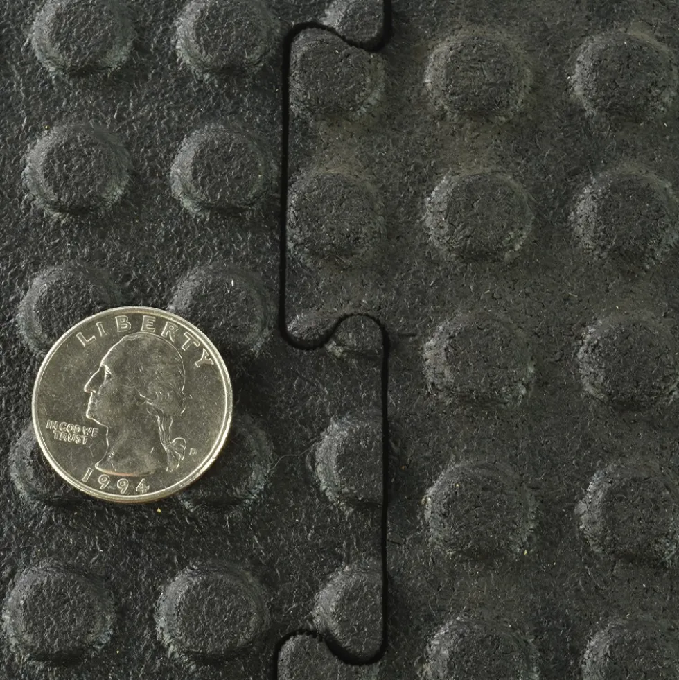Washbay Button Top Rubber Mats 1/2 Inch 12x16 Ft Kit