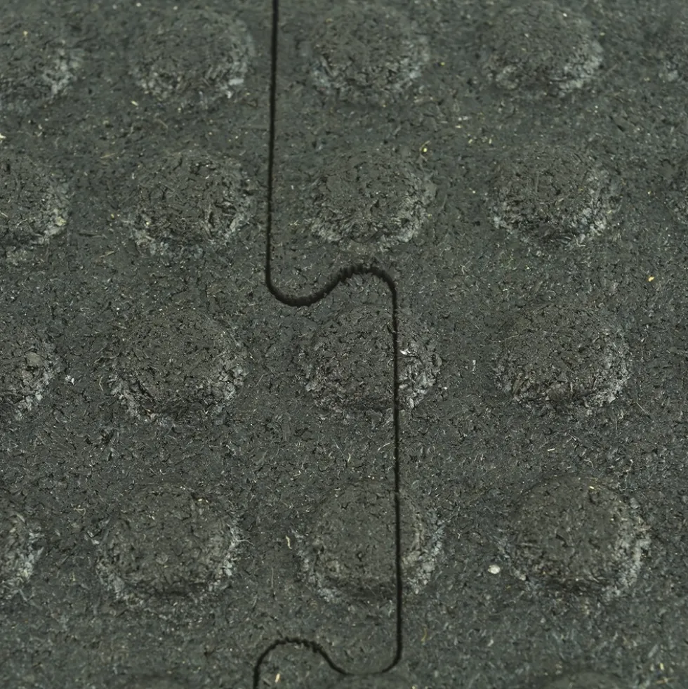 Washbay Button Top Rubber Mats 1/2 Inch 10x10 Ft Kit