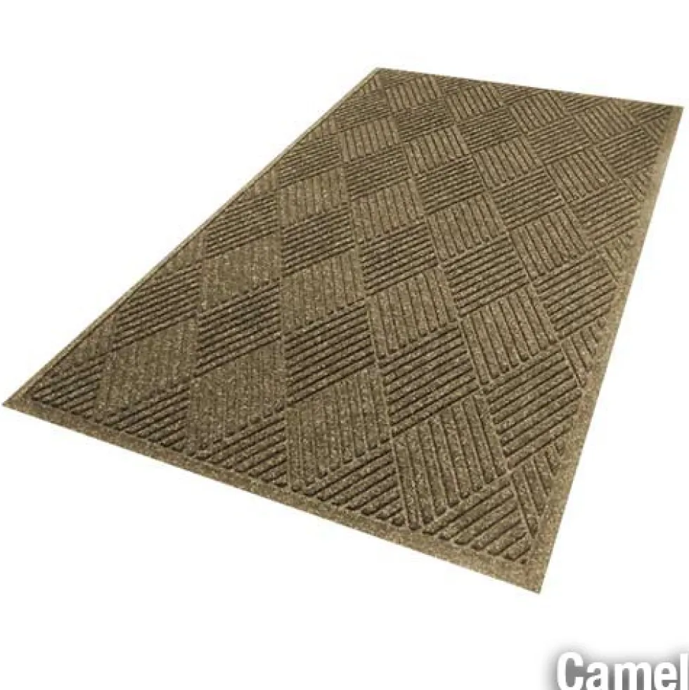 Waterhog Fashion Diamond Indoor Outdoor Entrance Mat Cleated Back 35x118 inches