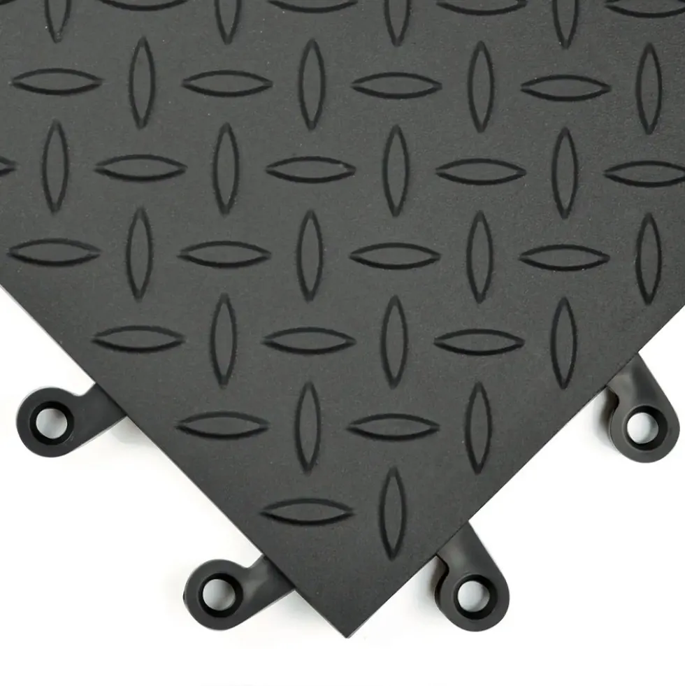 Wearwell ErgoDeck Diamond Plate GP Tile 7/8 Inch x 18x18 Inches Case of 10