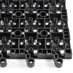 Wearwell ErgoDeck HD Open Black 18 x 18 Inch Tile Case of 10