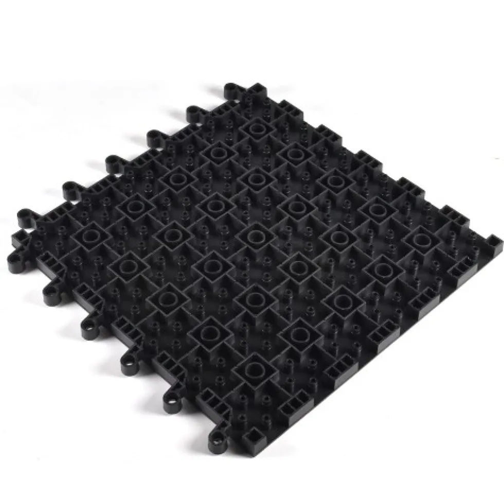WearWell ErgoDeck HD Solid Black 18 x 18 Inch Tile Case of 10