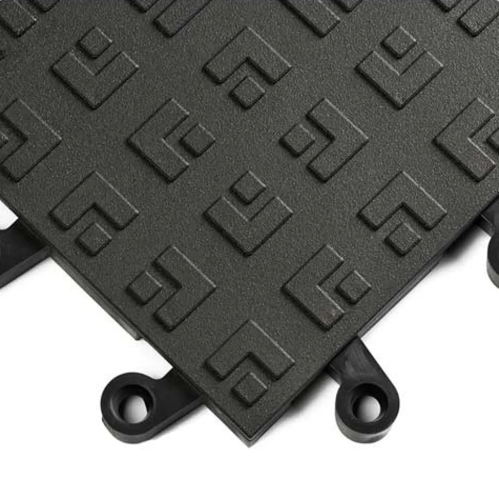 WearWell ErgoDeck HD Solid Black 18 x 18 Inch Tile Case of 10
