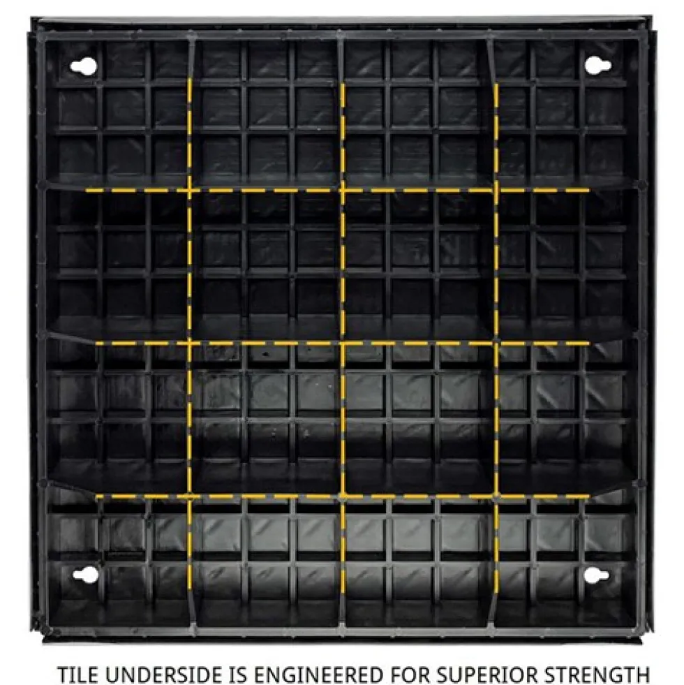 Wearwell Foundation Platform System Diamond-Plate 8Hx18Wx18L Inch Kit
