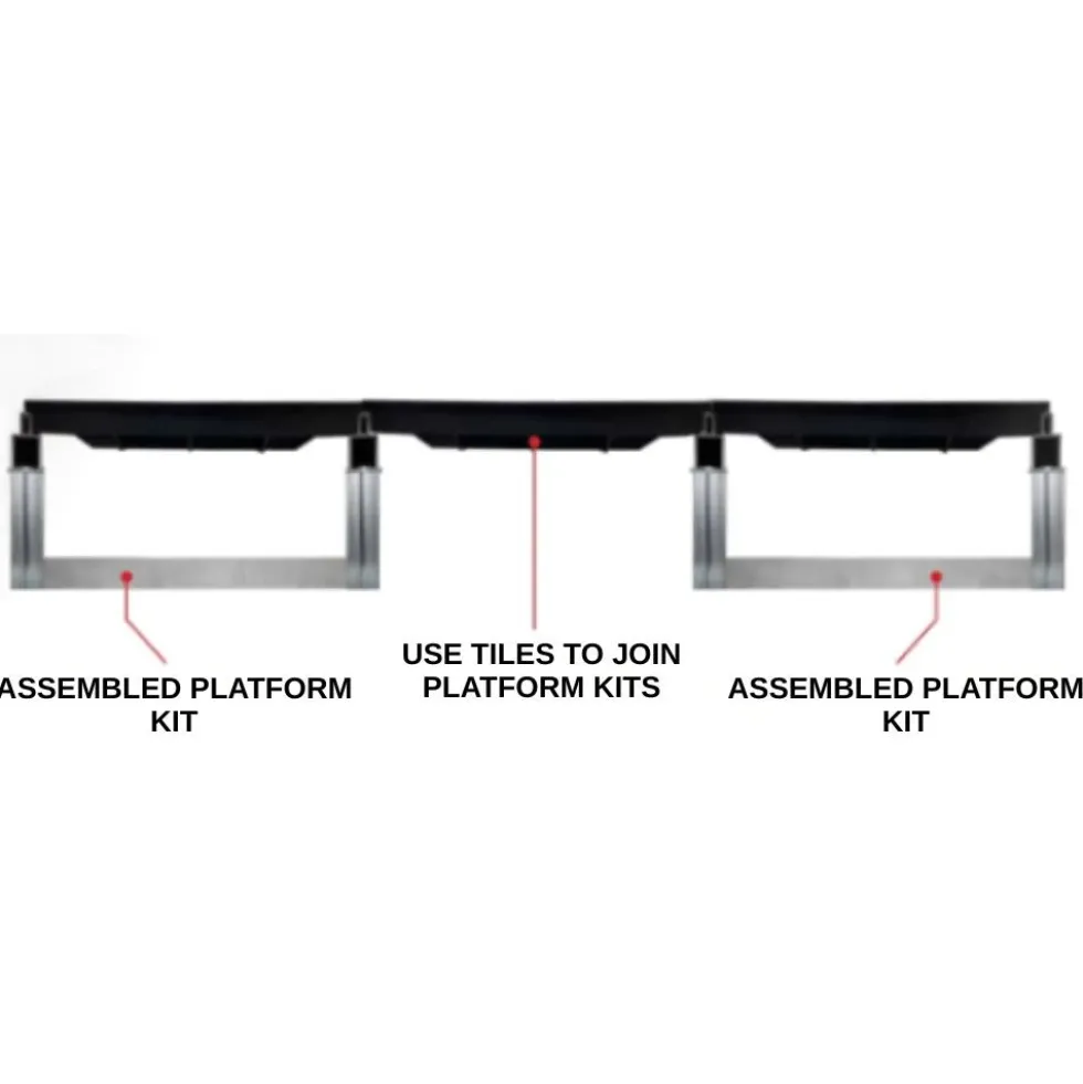Wearwell Foundation Platform System Smooth 8Hx18wx18L Inch Kit
