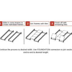 Wearwell Foundation Platform System Smooth 8Hx36Wx54L Inch Kit