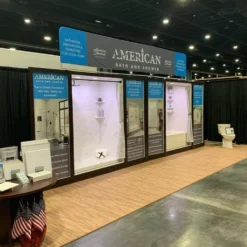 Wood Grain Reversible Interlocking Foam Tiles Trade Show 20x20 Ft. Kit